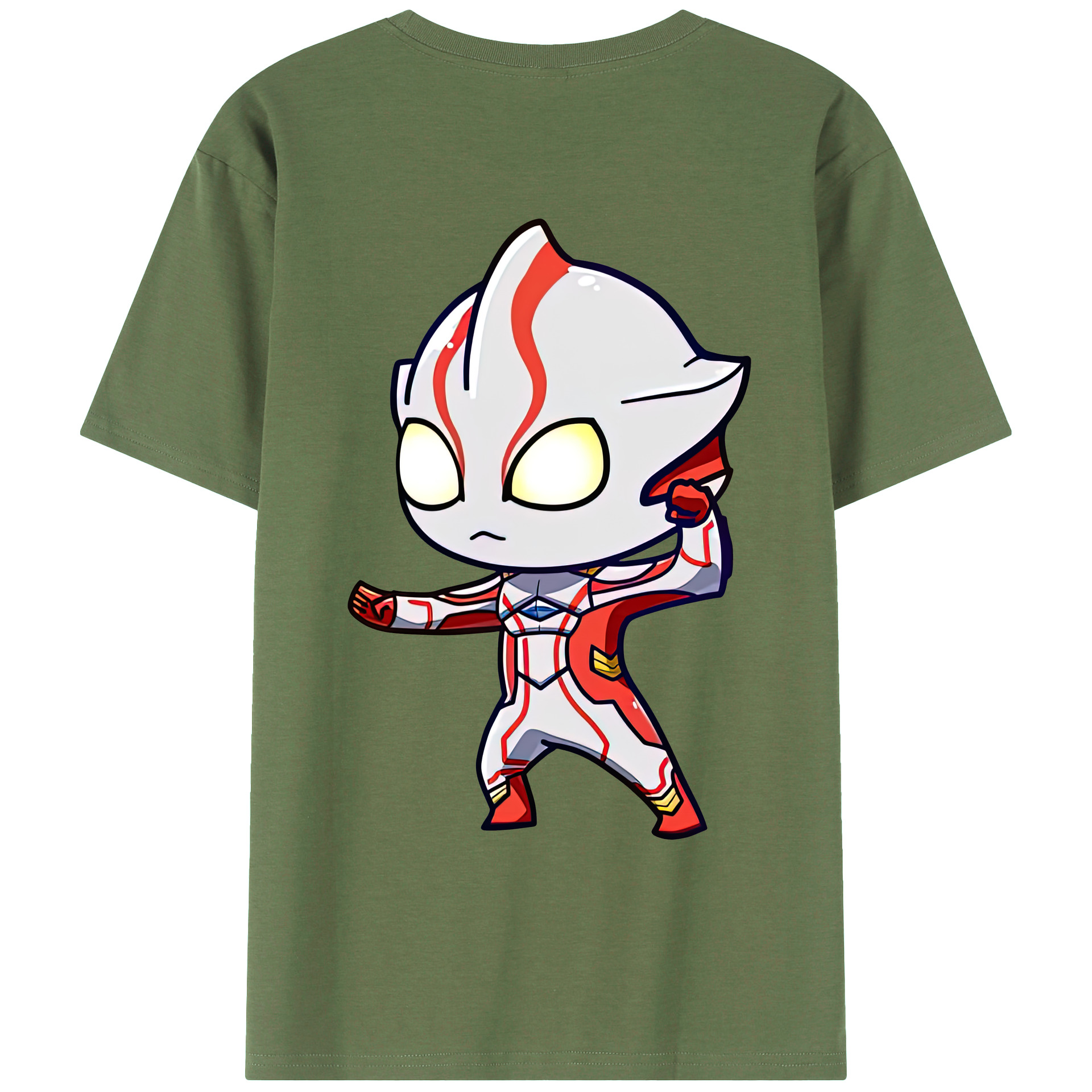 （画像用） ウルトラマン Ultraman 綿100％ メンズ半袖Tシャツ（バックプリント） 通気性